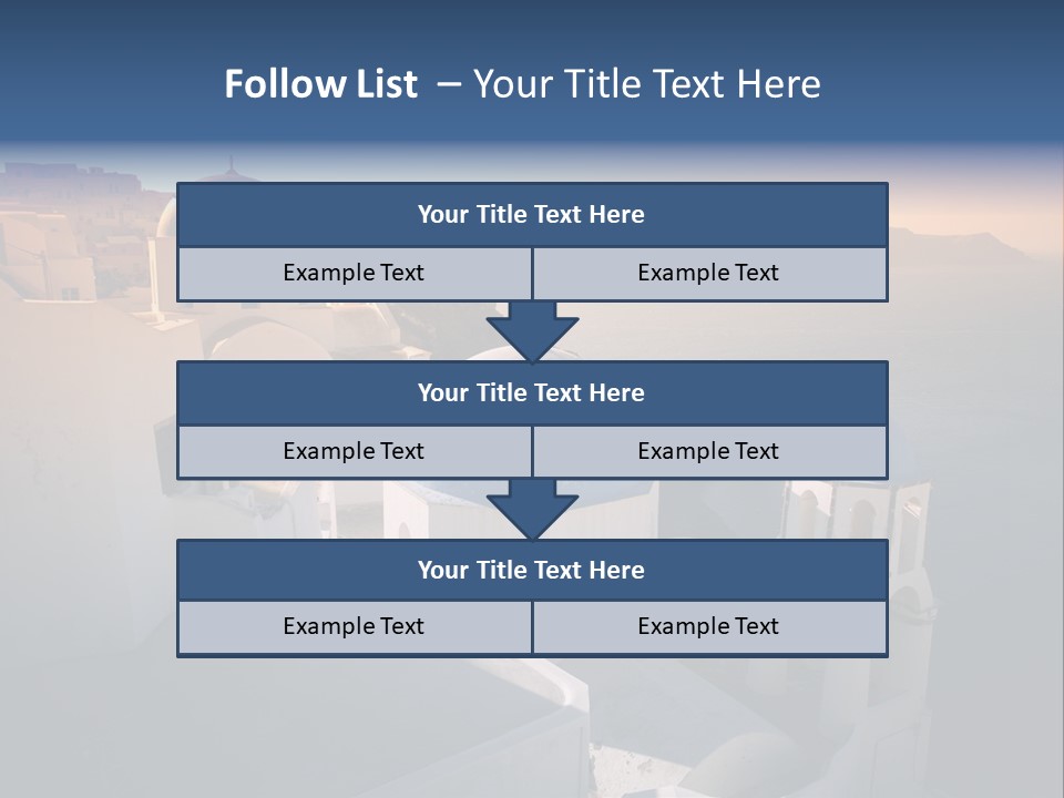 White Oia Dramatic PowerPoint Template