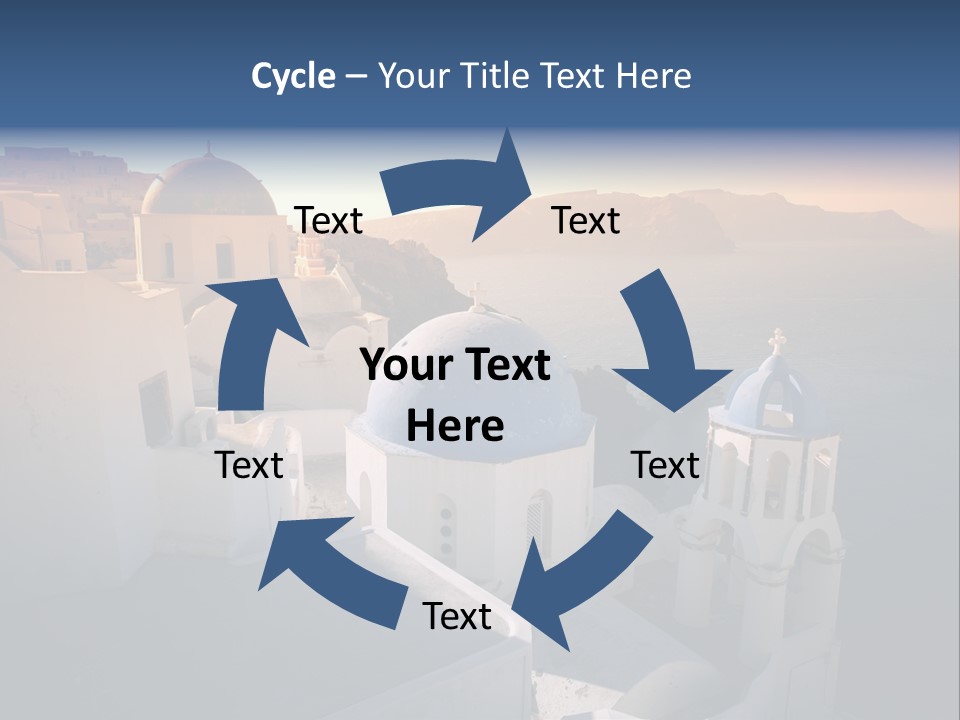 White Oia Dramatic PowerPoint Template