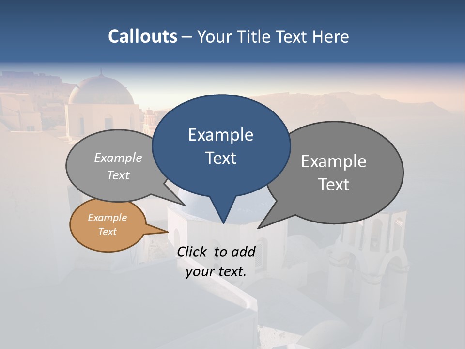 White Oia Dramatic PowerPoint Template