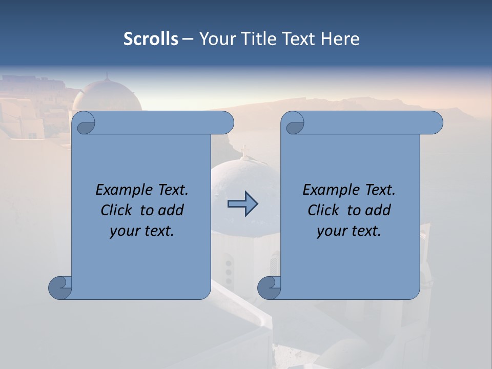 White Oia Dramatic PowerPoint Template
