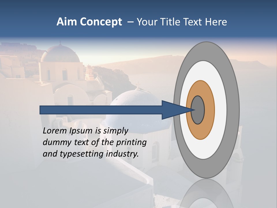 White Oia Dramatic PowerPoint Template