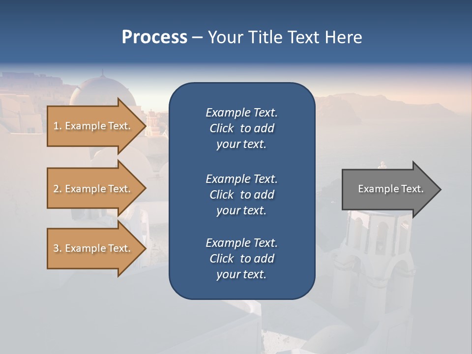 White Oia Dramatic PowerPoint Template