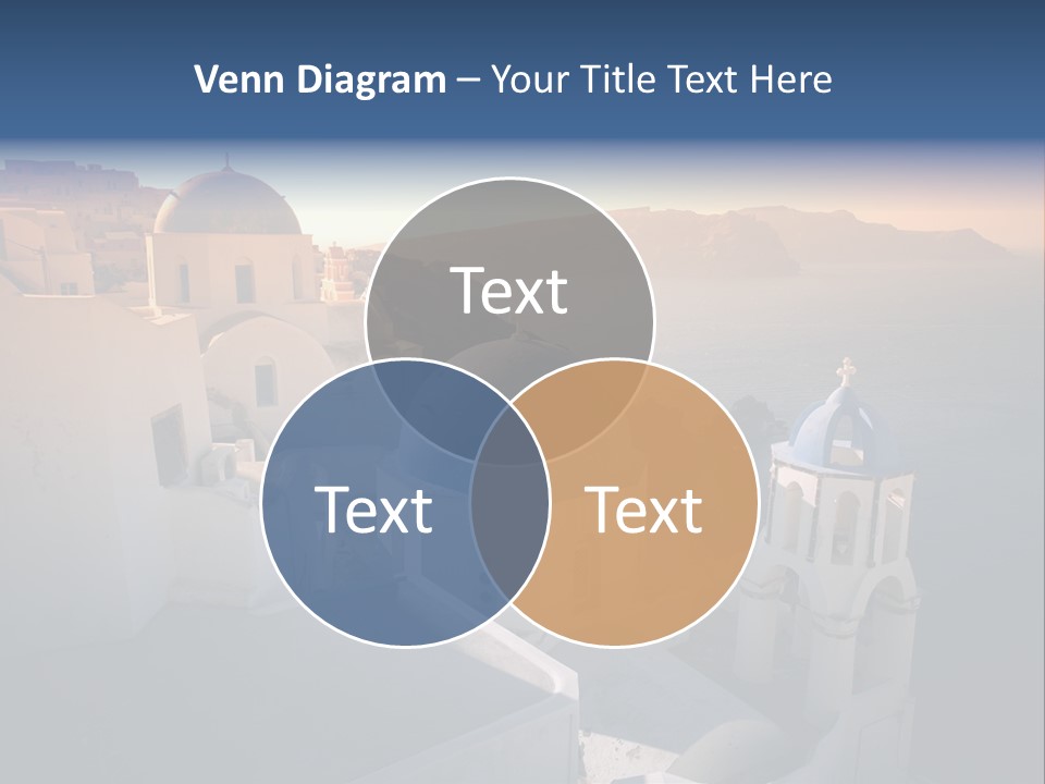 White Oia Dramatic PowerPoint Template