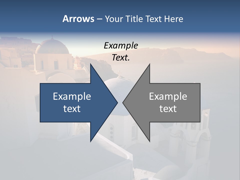 White Oia Dramatic PowerPoint Template