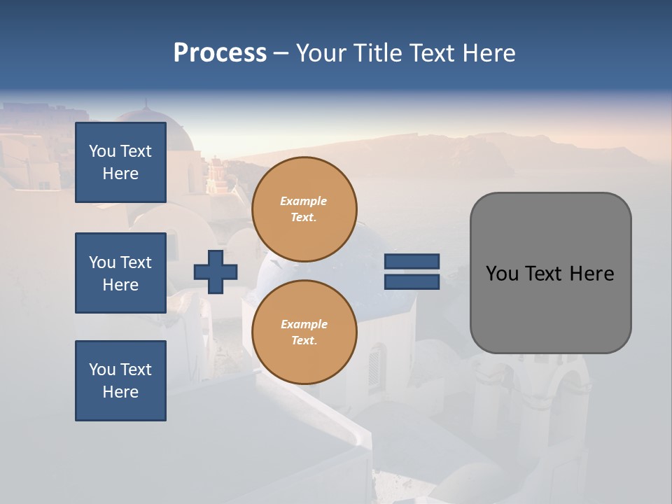 White Oia Dramatic PowerPoint Template
