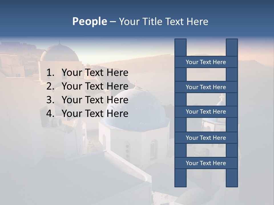 White Oia Dramatic PowerPoint Template