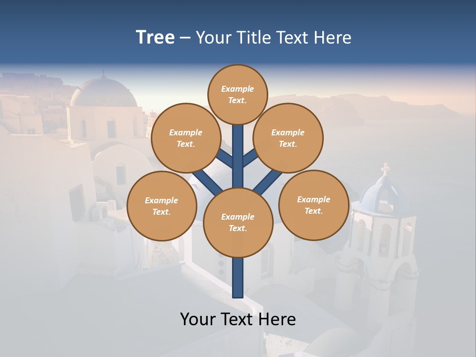 White Oia Dramatic PowerPoint Template