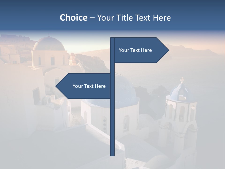 White Oia Dramatic PowerPoint Template