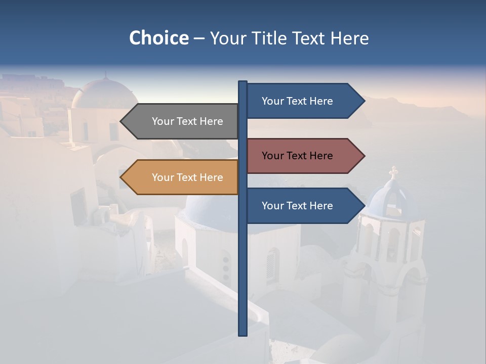 White Oia Dramatic PowerPoint Template