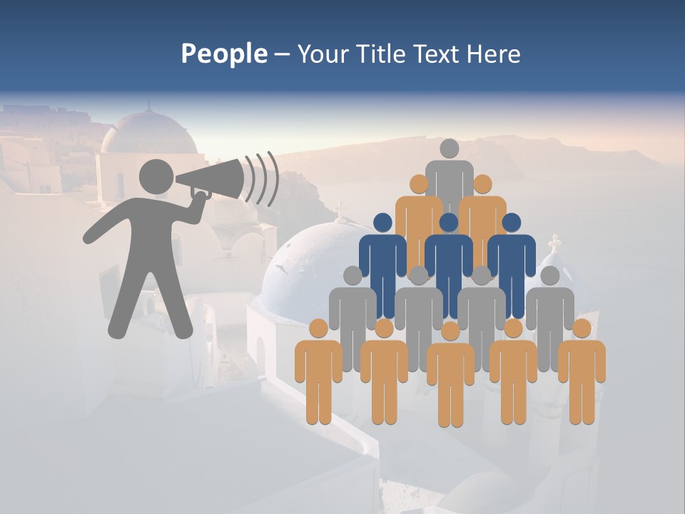 White Oia Dramatic PowerPoint Template