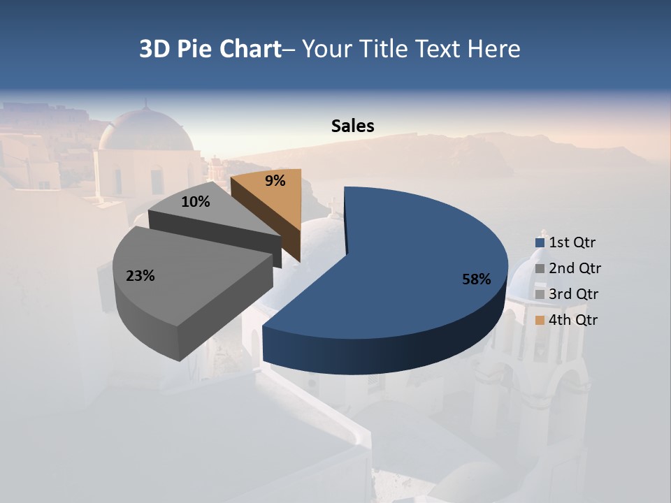White Oia Dramatic PowerPoint Template