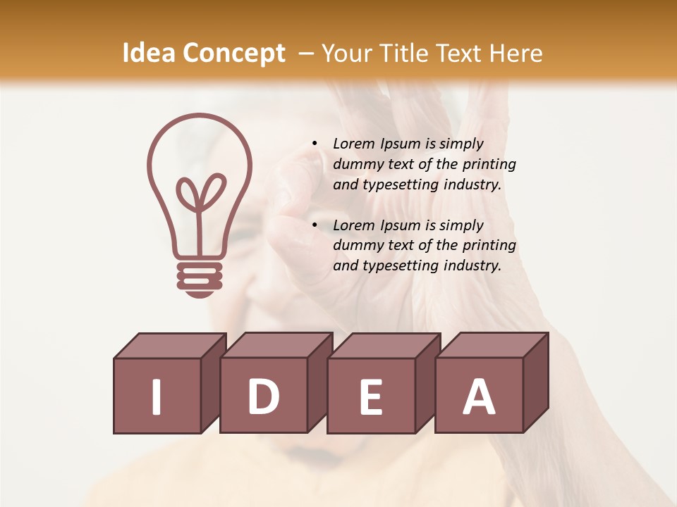 Positive Older Smile PowerPoint Template