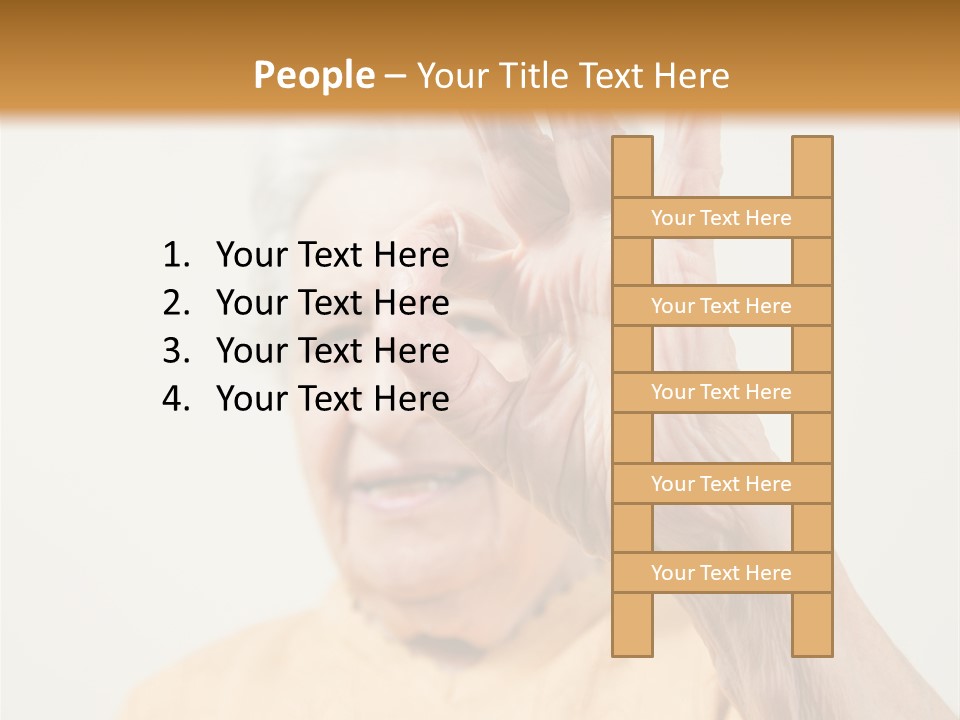 Positive Older Smile PowerPoint Template