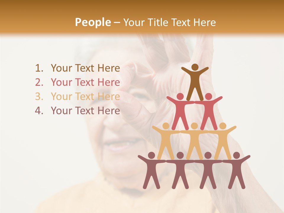 Positive Older Smile PowerPoint Template