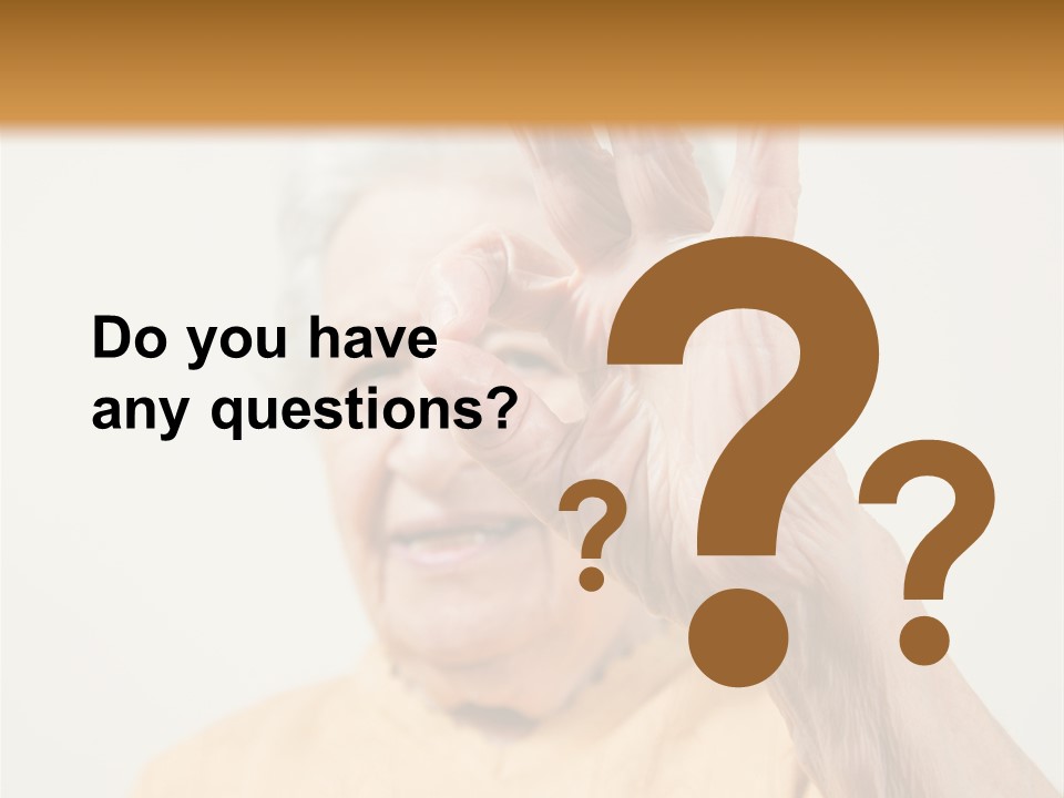 Positive Older Smile PowerPoint Template