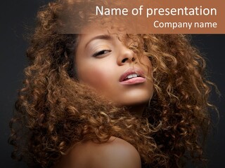 Adult Gorgeous Girl PowerPoint Template