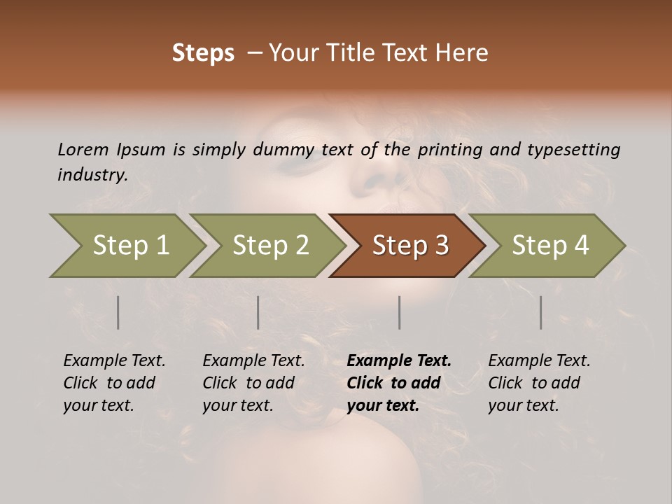 Adult Gorgeous Girl PowerPoint Template