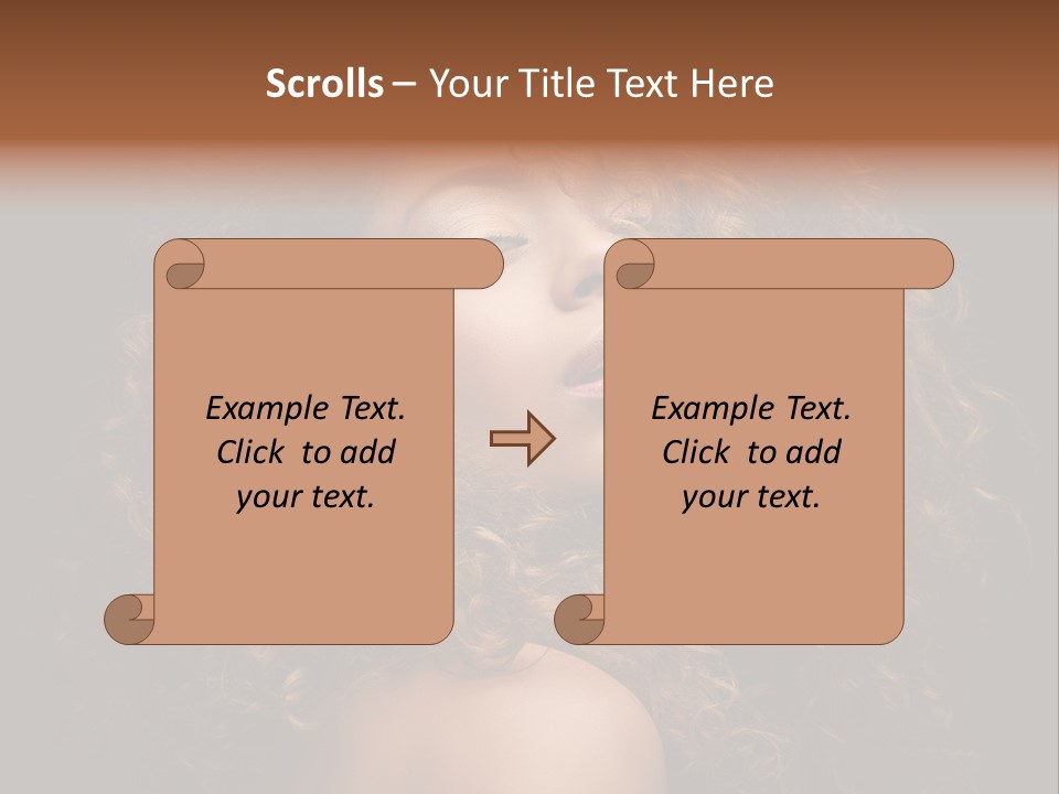 Adult Gorgeous Girl PowerPoint Template