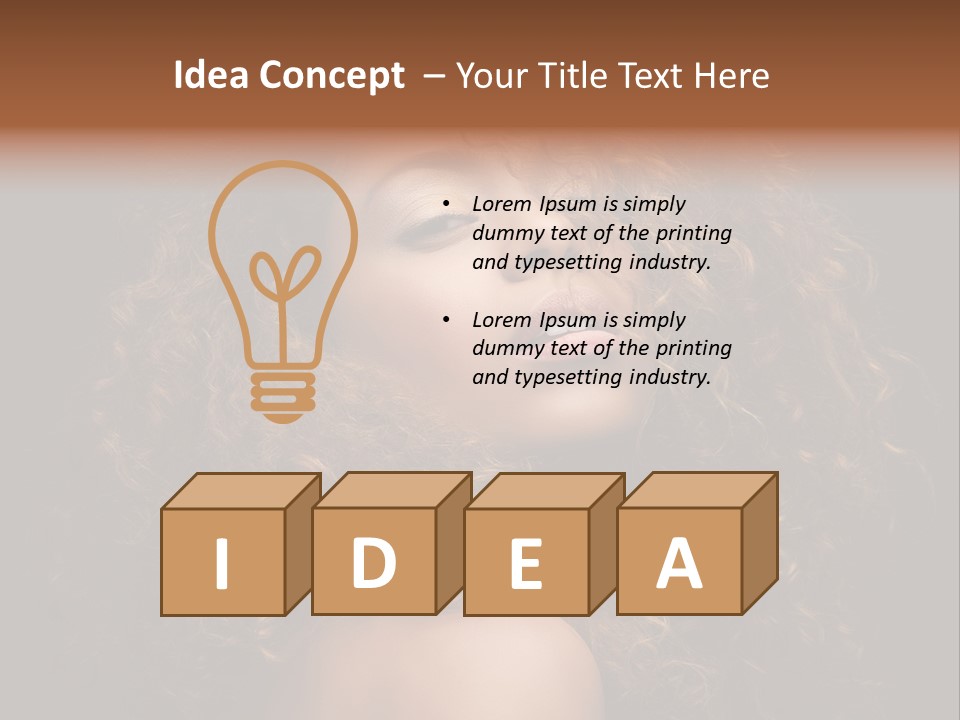 Adult Gorgeous Girl PowerPoint Template