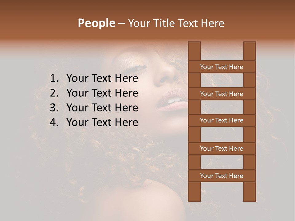 Adult Gorgeous Girl PowerPoint Template