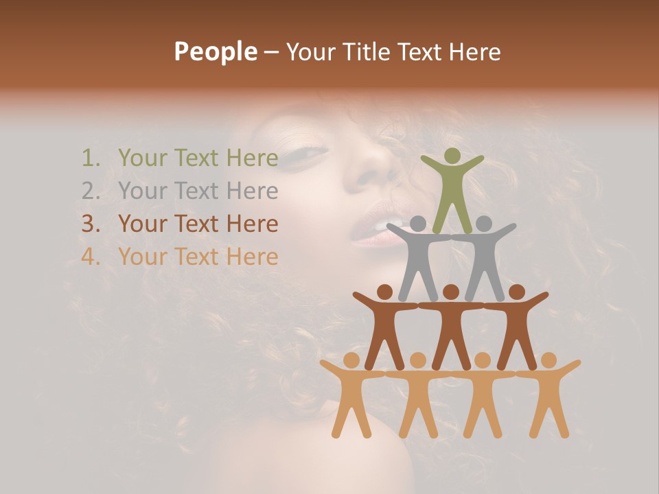 Adult Gorgeous Girl PowerPoint Template