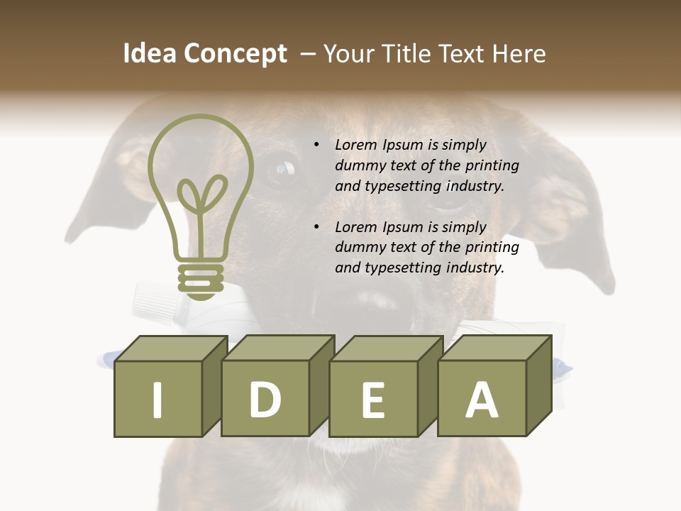 Adult Muzzle Cute PowerPoint Template