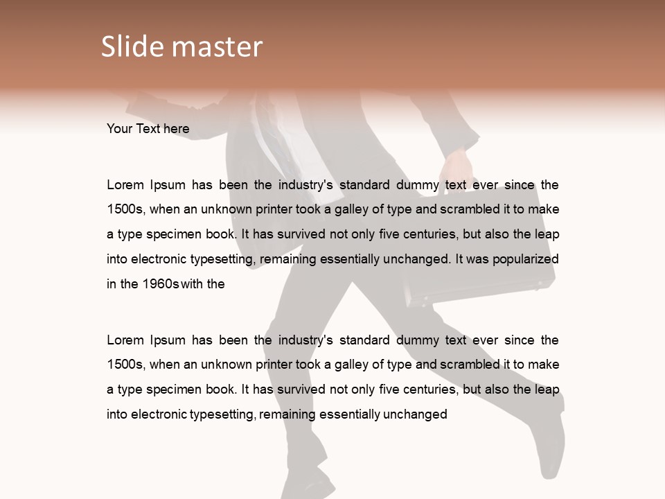 Male Suitcase Success PowerPoint Template