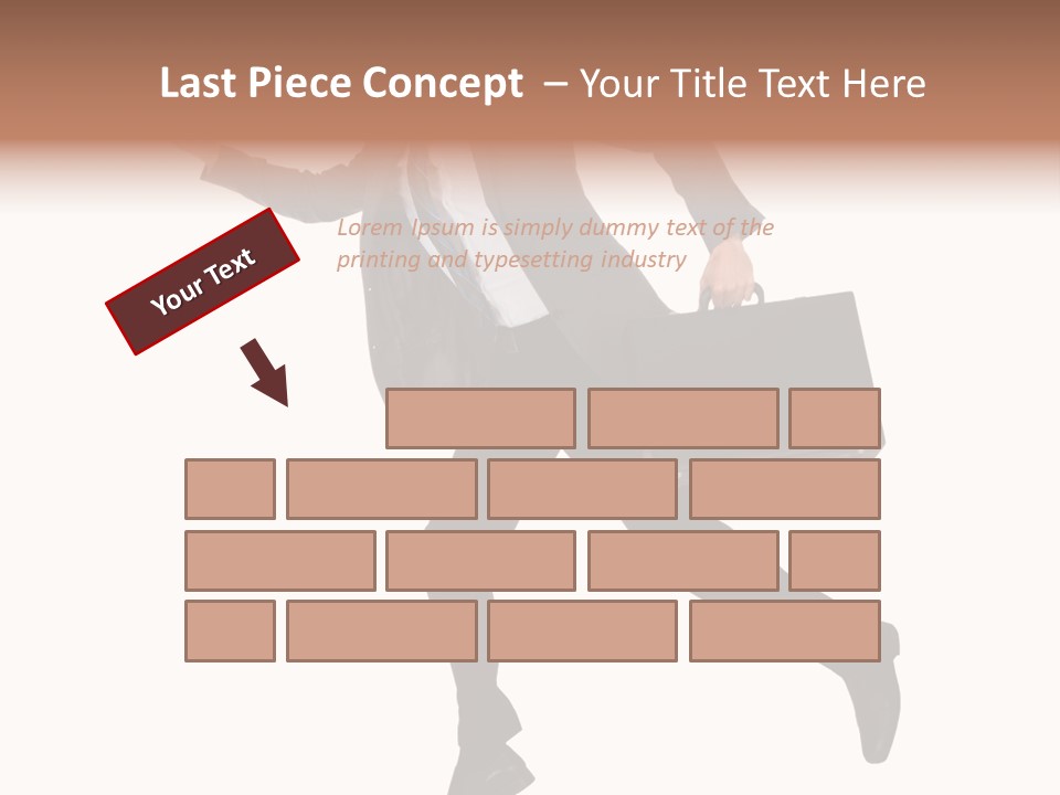 Male Suitcase Success PowerPoint Template