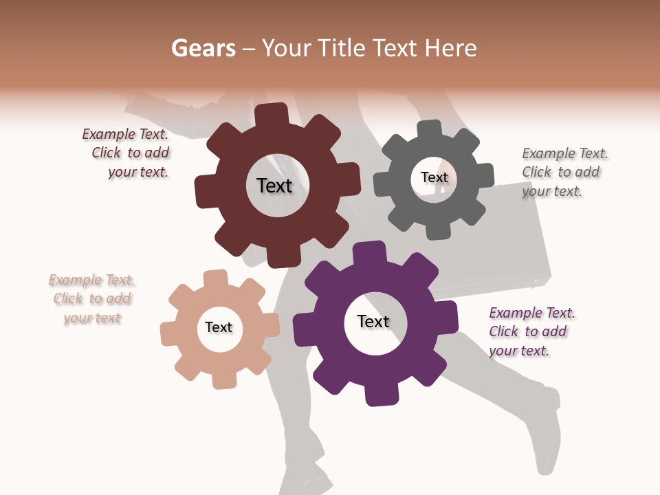 Male Suitcase Success PowerPoint Template