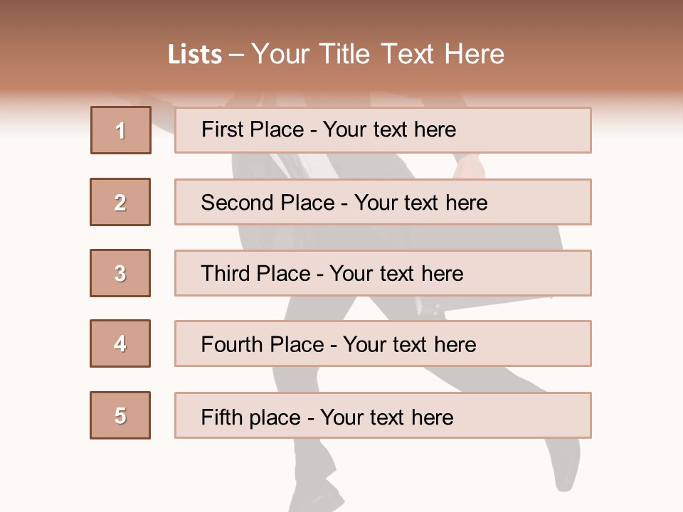 Male Suitcase Success PowerPoint Template