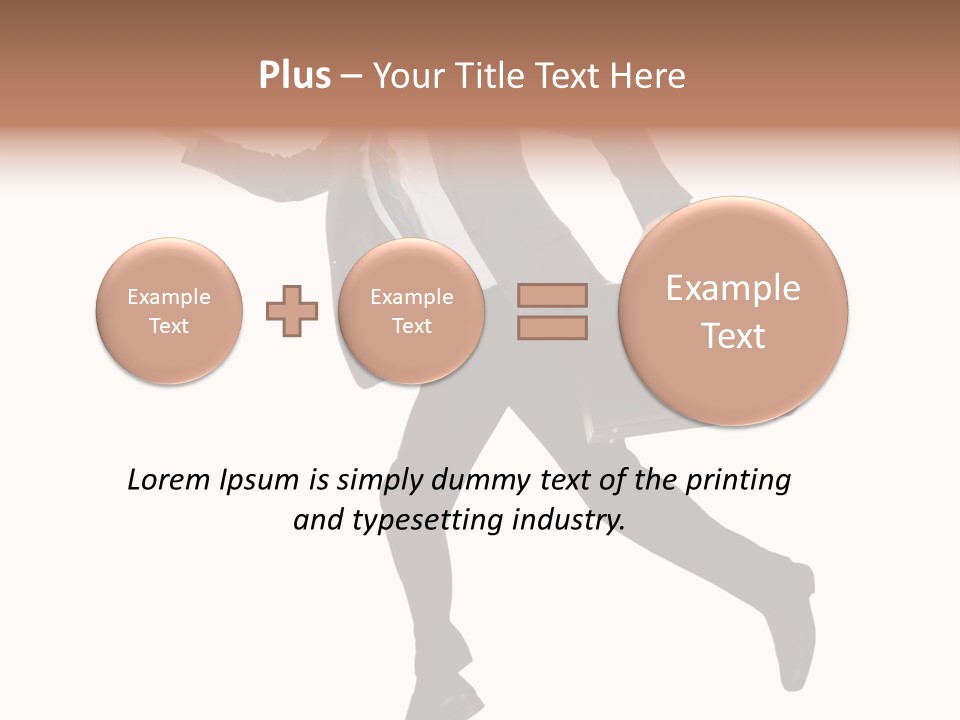 Male Suitcase Success PowerPoint Template
