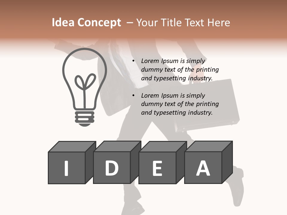 Male Suitcase Success PowerPoint Template