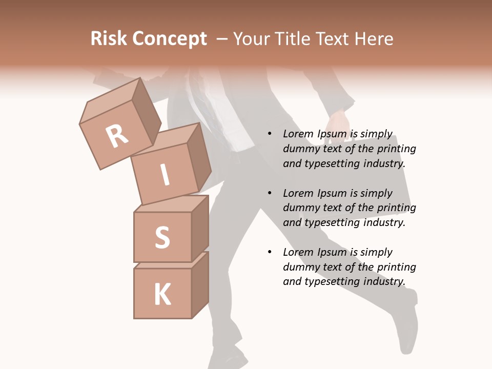 Male Suitcase Success PowerPoint Template