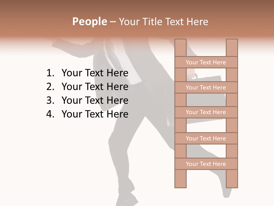 Male Suitcase Success PowerPoint Template