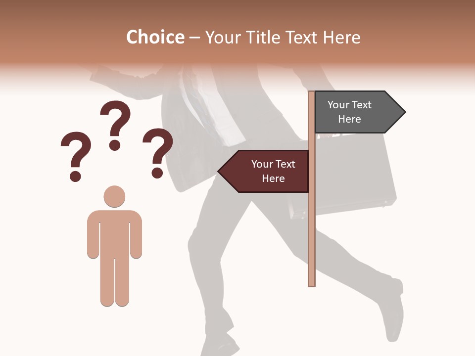 Male Suitcase Success PowerPoint Template