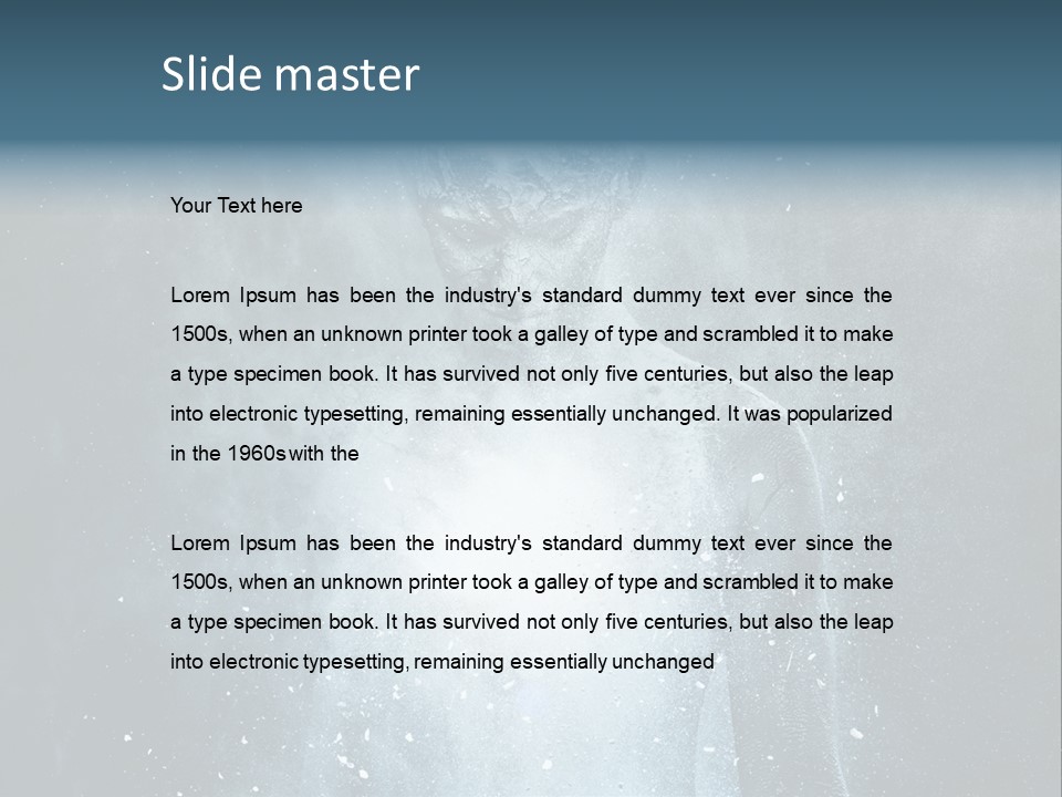 Promethean Body Desolation PowerPoint Template