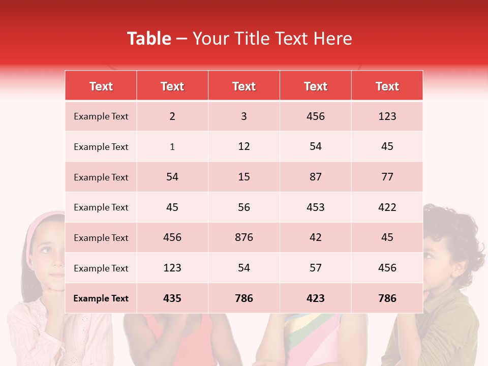 A Group Of Children With Thought Bubbles Above Them PowerPoint Template
