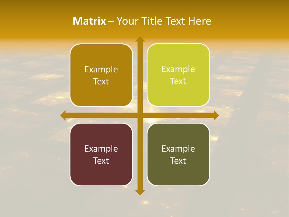 Yellow Universes Fractals PowerPoint Template