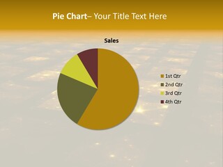 Yellow Universes Fractals PowerPoint Template