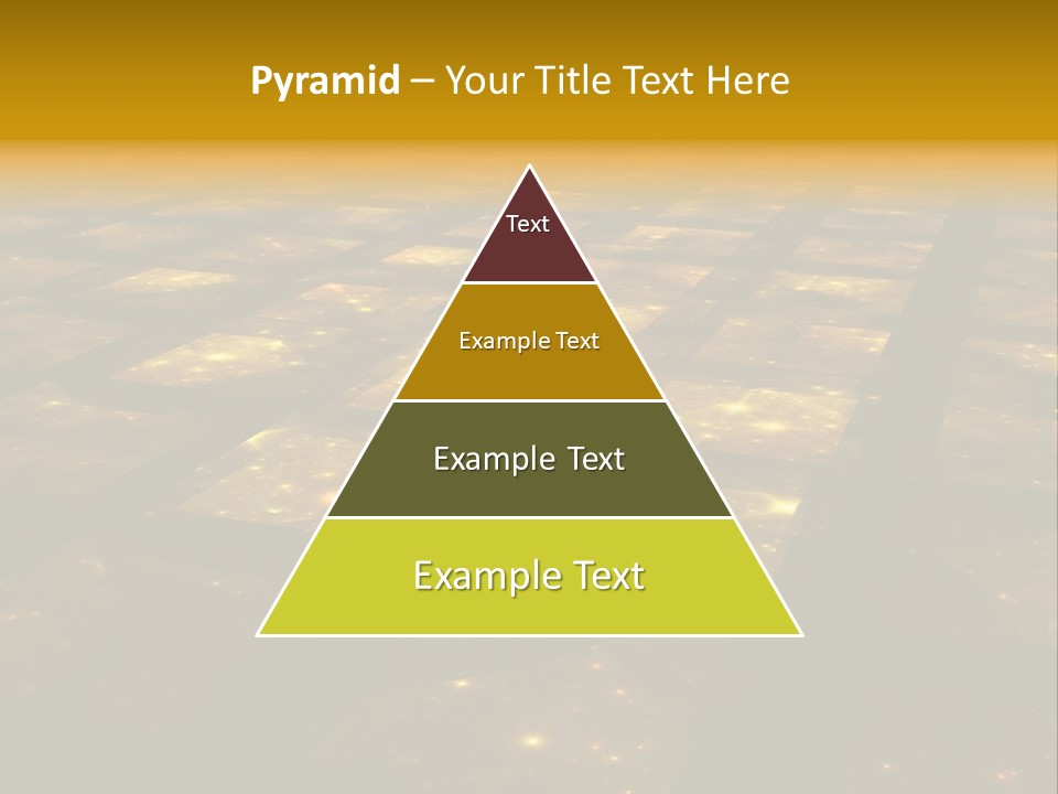 Yellow Universes Fractals PowerPoint Template