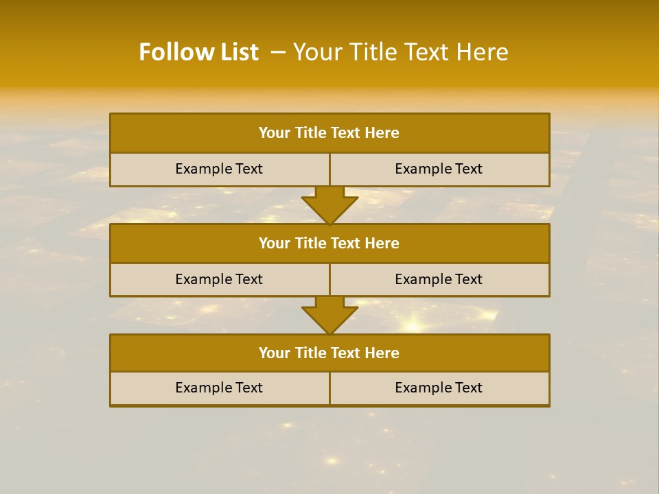 Yellow Universes Fractals PowerPoint Template