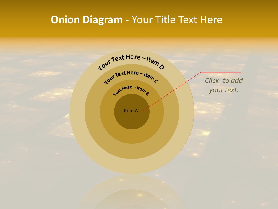 Yellow Universes Fractals PowerPoint Template