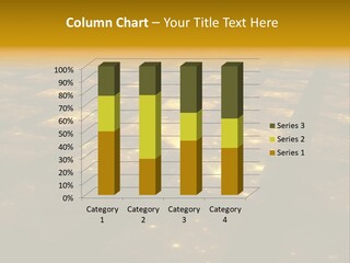 Yellow Universes Fractals PowerPoint Template