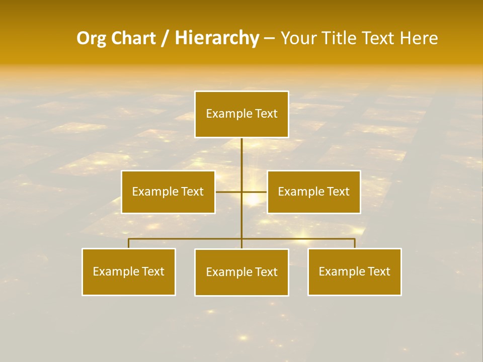 Yellow Universes Fractals PowerPoint Template