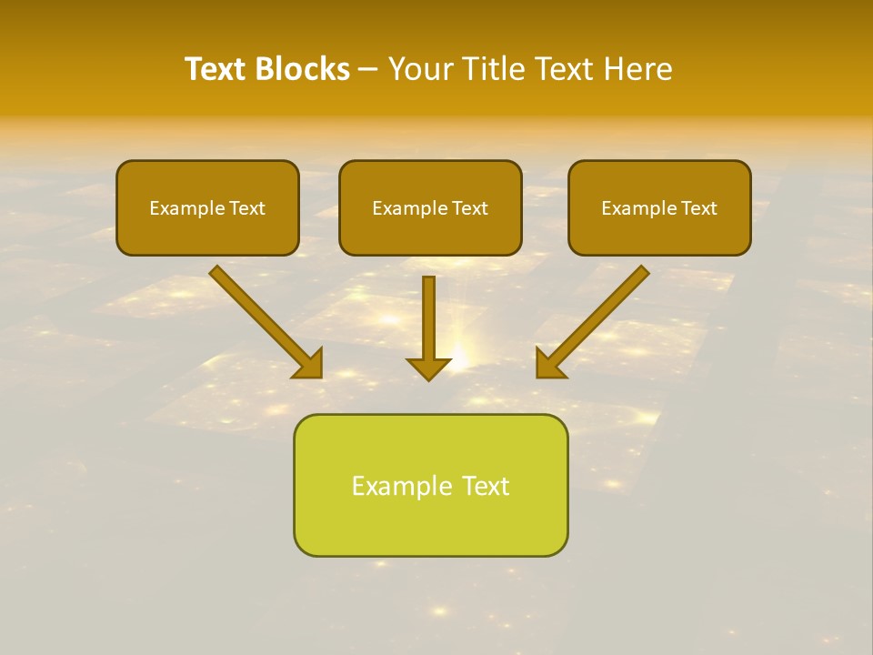 Yellow Universes Fractals PowerPoint Template