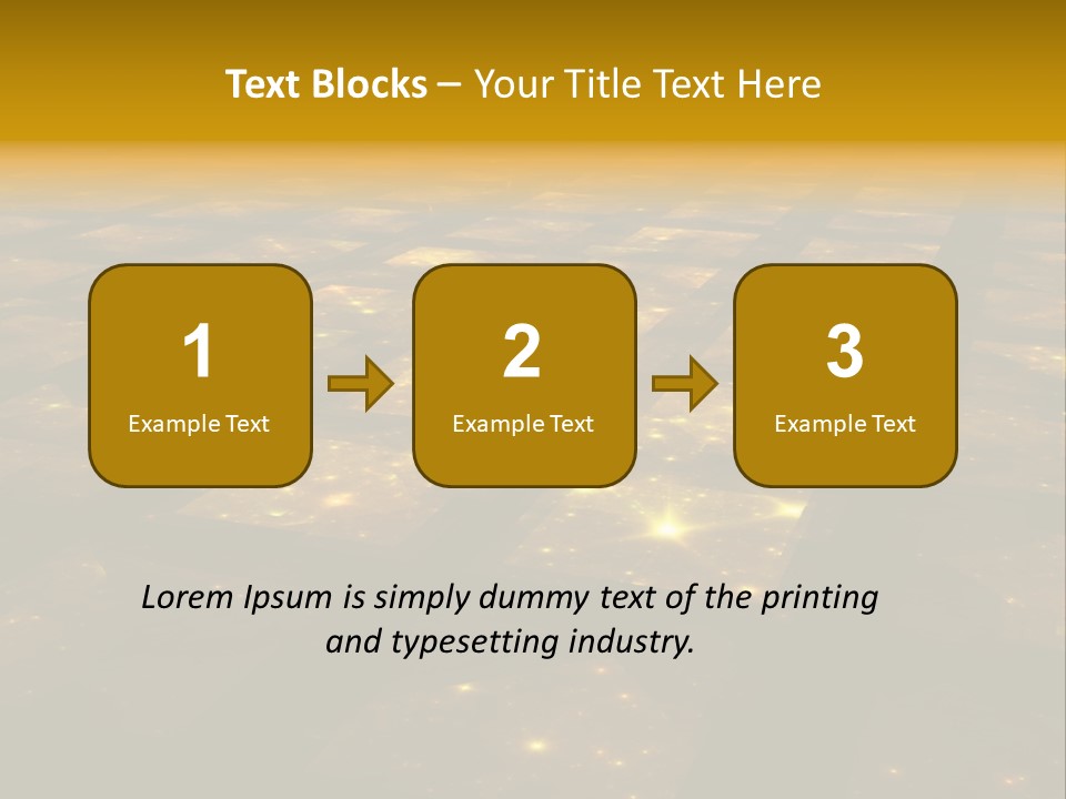 Yellow Universes Fractals PowerPoint Template