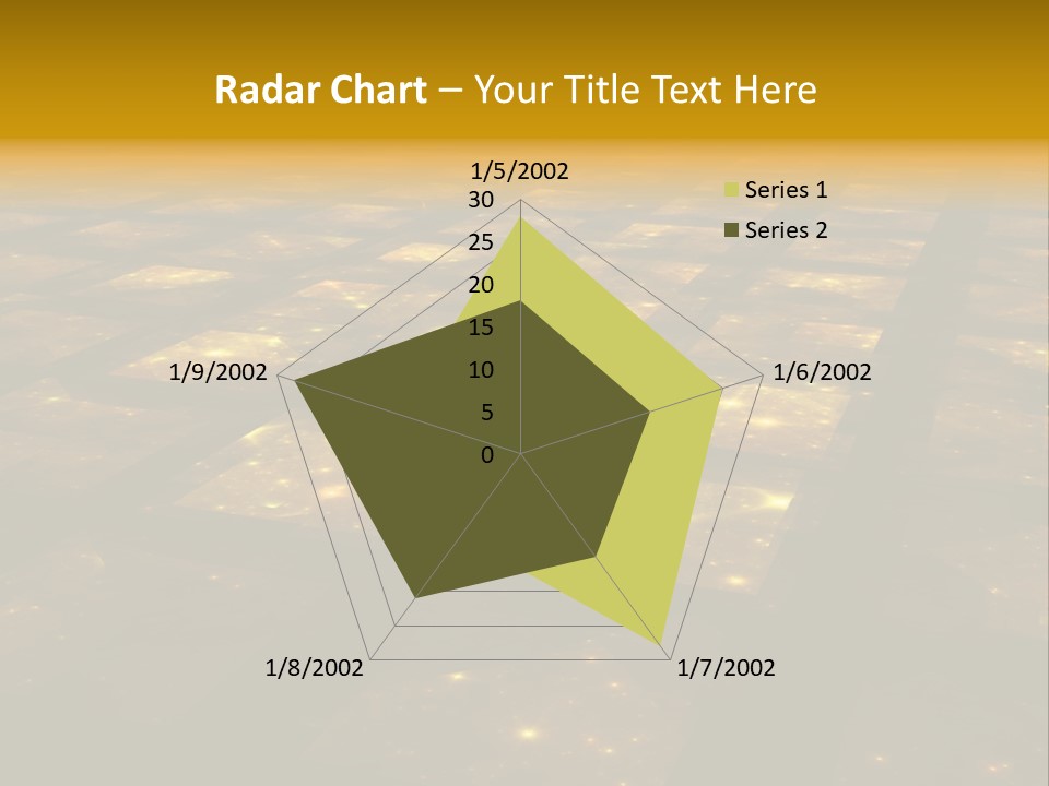 Yellow Universes Fractals PowerPoint Template
