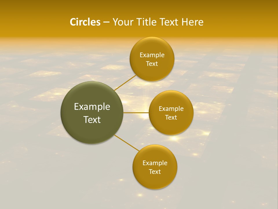 Yellow Universes Fractals PowerPoint Template