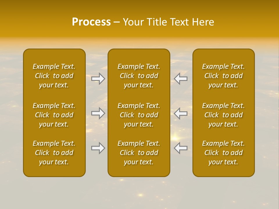 Yellow Universes Fractals PowerPoint Template