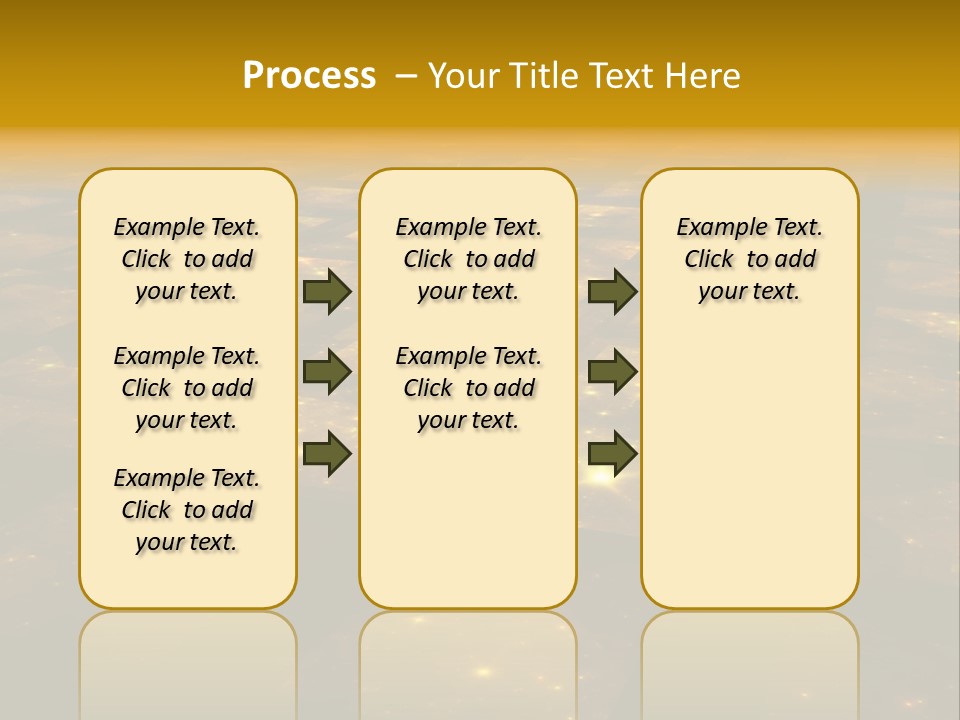 Yellow Universes Fractals PowerPoint Template
